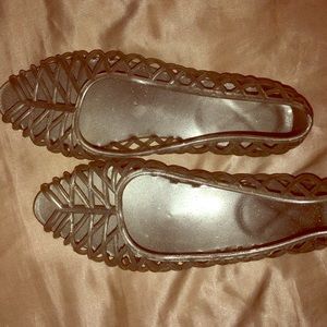 American Apparel jelly slip ons!